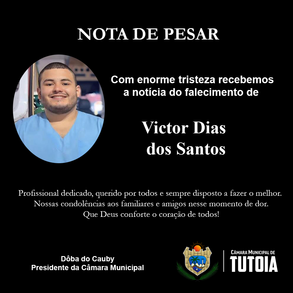 Nota de pesar pelo falecimento de Victor Dias dos Santos