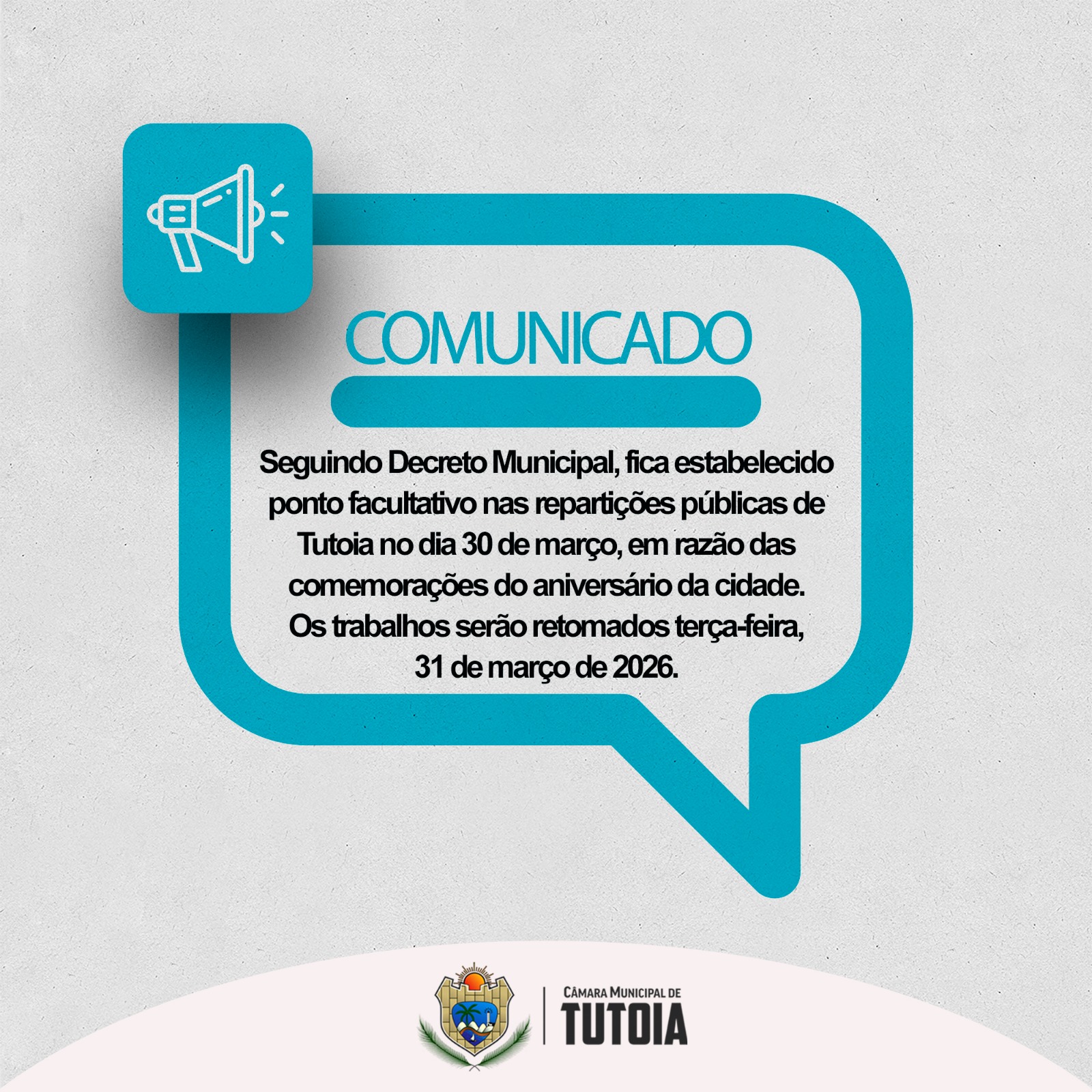 COMUNICADO - PONTO FACULTATIVO 